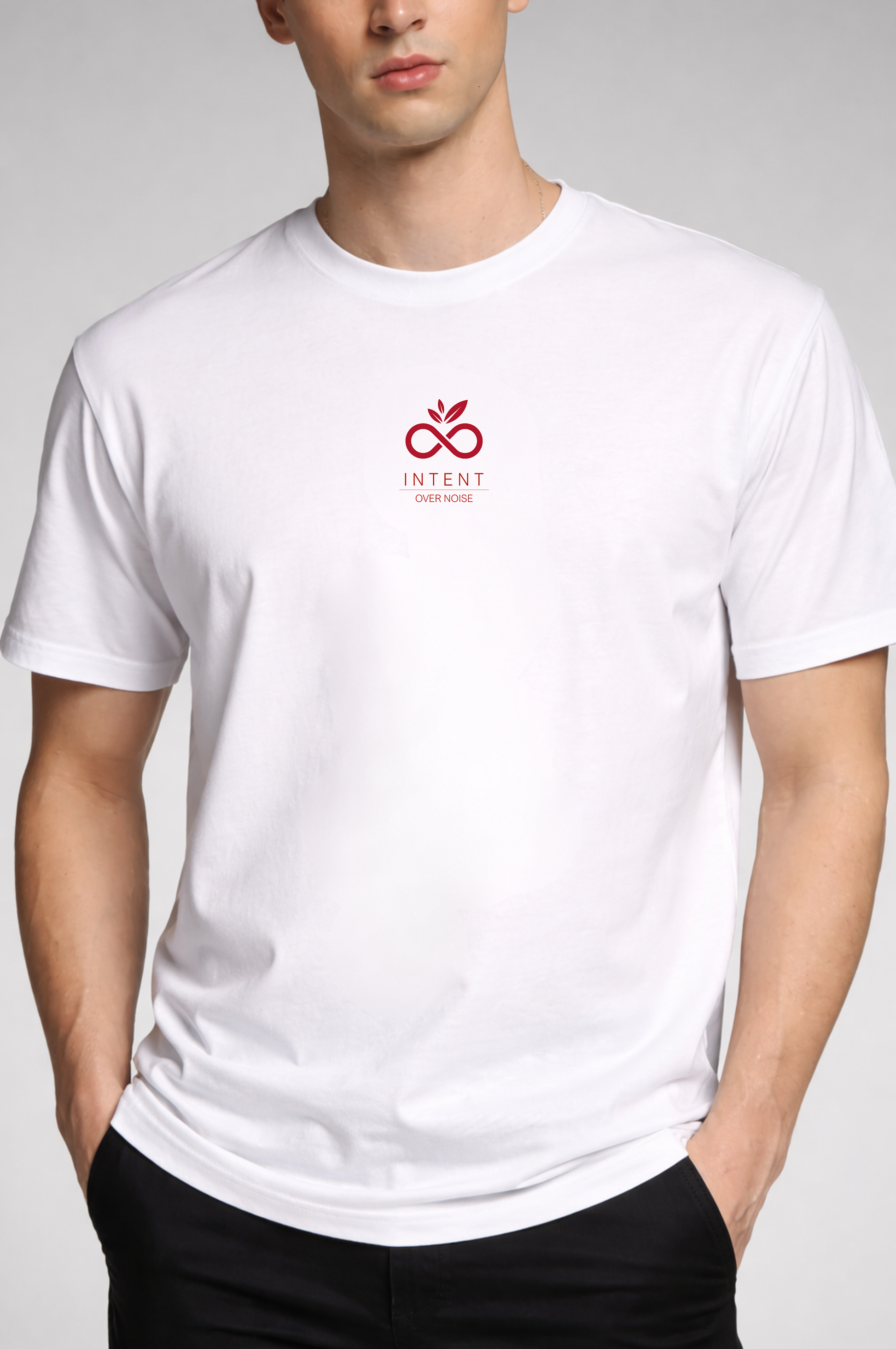 White graphic print oversized t-shirt men - front view-close-up
