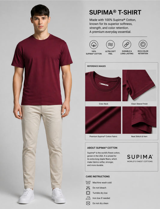 Maroon oversized t-shirt men - close-up fabric detail