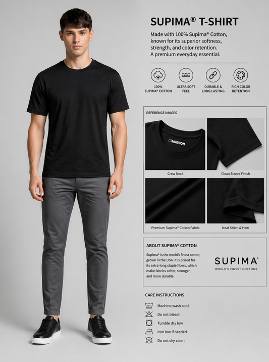Black oversized t-shirt men - close-up fabric detail