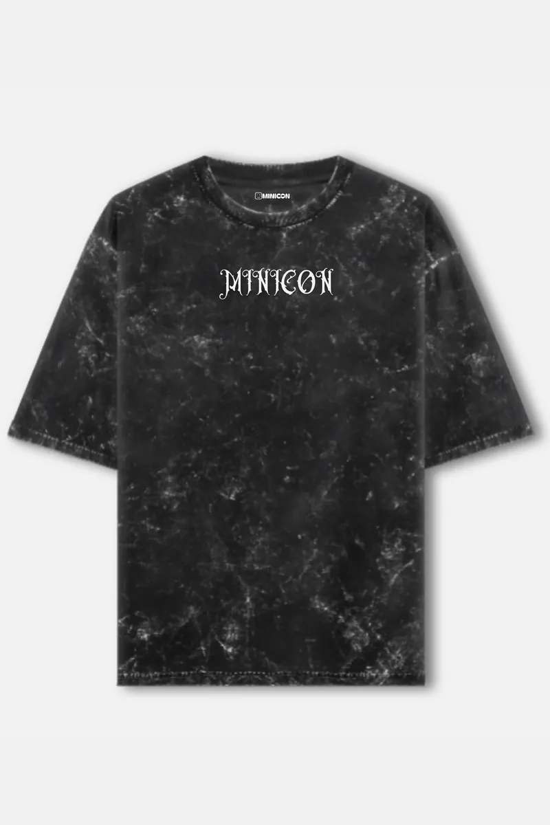Acid Washed Black Oversized T-shirt Minicon Acid Washed Black Oversized T-shirt acid washed t-shirt for men