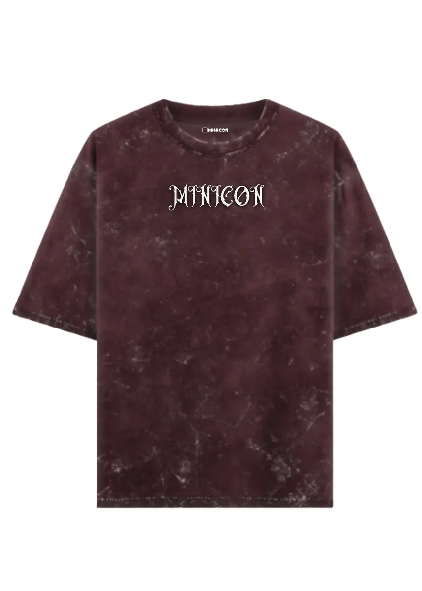 Acid Washed Maroon Oversized T-shirt Minicon Acid Washed Maroon Oversized T-shirt acid washed t-shirt for men