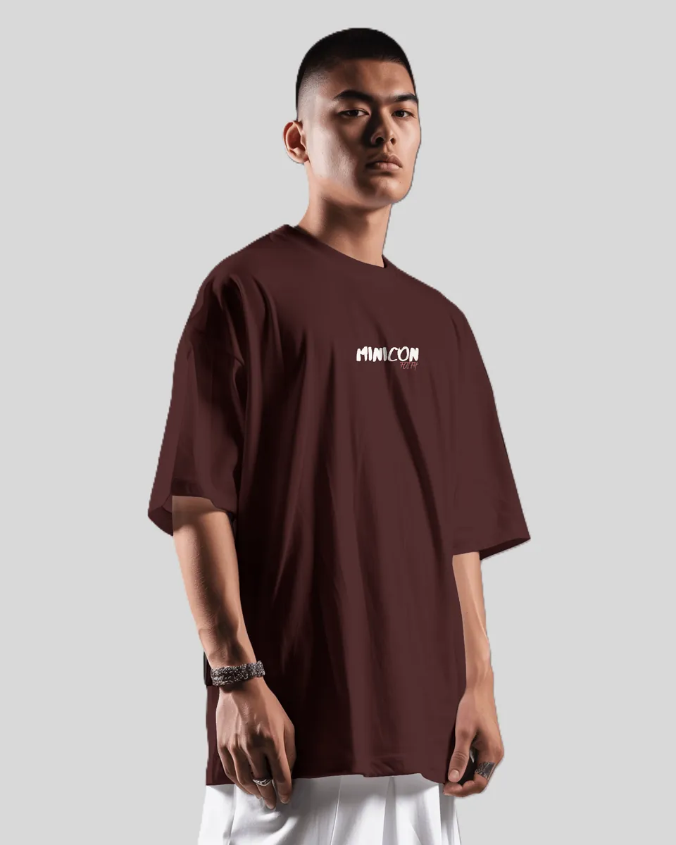 Faith over fear Maroon Oversized Classic T-Shirt Minicon Faith over fear Maroon Oversized Classic T-Shirt printed t-shirt for men