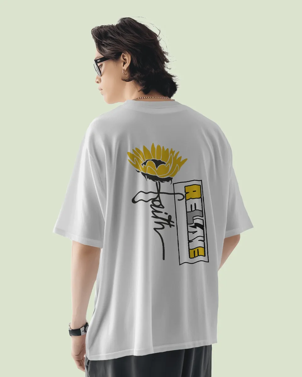 Sunflower faith white Oversized Classic T-Shirt Minicon Sunflower faith white Oversized Classic T-Shirt oversized t-shirt for men India