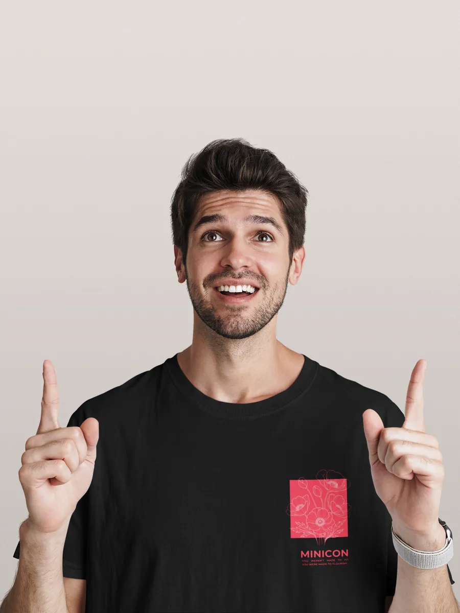 Flourish Black Classic Regular T-Shirt Minicon Flourish Black Classic Regular T-Shirt regular fit t-shirt for men India