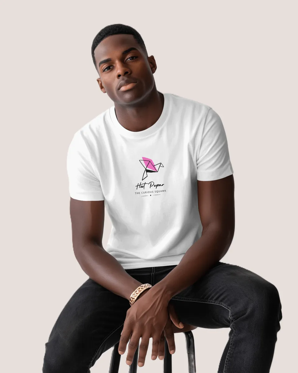 Hoot Pepar White Classic Regular T-Shirt Minicon Hoot Pepar White Classic Regular T-Shirt regular fit t-shirt for men India