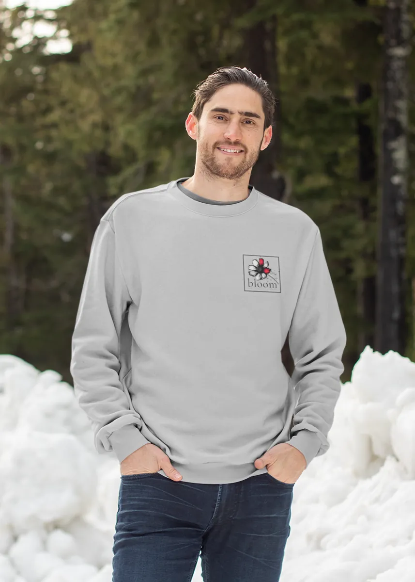 Bloom Grey Melange Sweatshirt Minicon Bloom Grey Melange Sweatshirt minimalist aesthetic t-shirt for men